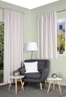 HOME WOHNIDEEN Vorhang ESKAMIO (1 St), Multifunktionsband, blickdicht, Thermo, Blickdicht, Leinenstruktur