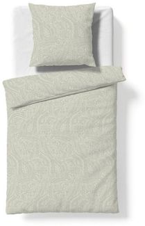 Fleuresse Lech Edelflanell Bettwäsche 155x220 Paisley lind grün 603868-05