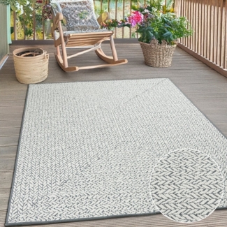 OTTO home Teppich Matts Wende-Teppich in Strick-Optik auch für Balkon und Terrasse, rechteckig, Höhe: 5 mm, In- und Outdoor geeignet, Wetterfest & UV-beständig