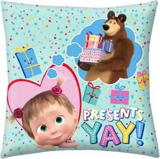 Mascha und der Bär Kuschelkissen 40 x 40 cm aus Polyester