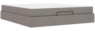 vidaXL Bettgestell mit Speicher Taupe 180 x 200 cm Stoff 3399512