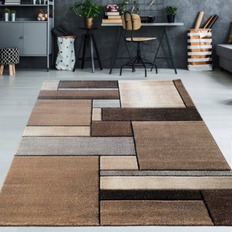 TeppichHome24 Teppich Eleganter Wohnzimmerteppich mit Design in beige, rechteckig