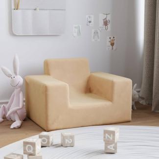 vidaxl Kindersofa Weich Plüsch, Creme