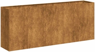 vidaXL Pflanzkübel Rostig 200x40x80 cm Wetterfester Stahl 860730