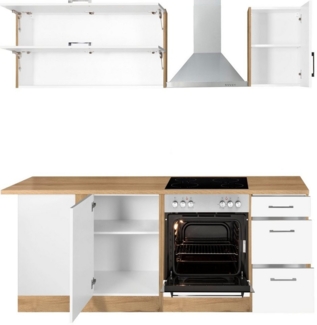 KOCHSTATION Winkelküche KS-Colmar, ohne E-Geräte, Stellbreite 210/210 cm