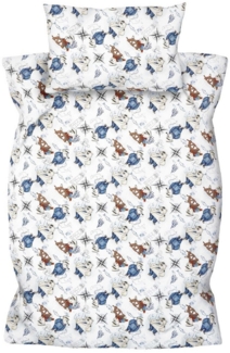 Amilian Kinderbettwäsche 100x135 - Bettwäsche Kinder - Kopfkissenbezug 40x60 cm Babybettwäsche, 2 teilig, 100% Baumwolle, für Mädchen und Jungen