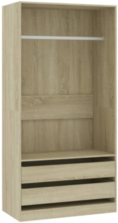 vidaXL Kleiderschrank Sonoma-Eiche 100×50×200 cm Spanplatte [800606]