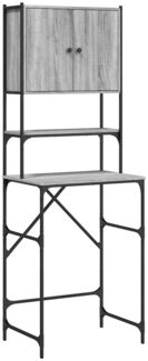 Waschmaschinenschrank, Waschküchenschrank Grau Sonoma-Eiche 68x48,5x194 cm de7952