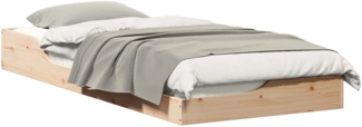 vidaXL Bettrahmen Braun 90 x 210 cm Massives Kiefernholz 873403