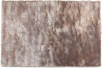 Vente-unique - Hochflorteppich ultraweich - 160 x 230 cm - Taupe mit Beige-Schimmer - DOLCE