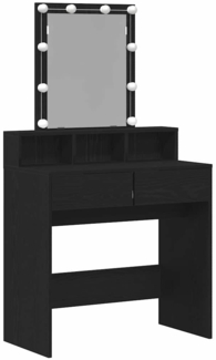 vidaXL Schminktisch Schwarze Eiche 80 x 41 x 144,5 cm Holzwerkstoff 862302