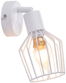 ZMH Deckenleuchte Wohnzimmer Vintage 1 Flammig E14 Deckenstrahler Schlafzimmerlampe, Einfache Installation, ohne Leuchtmittel, Drehbar 350°, 90° Drehpunkt, Einzigartiges Design, für Flur, Weiß