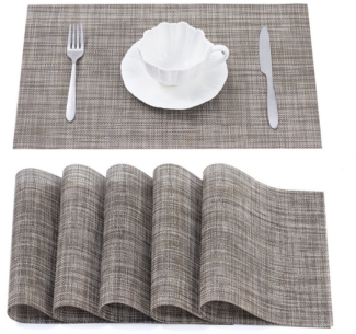 Simurq Platzset - Tischsets Abwaschbar / Rutschfest und Waschbar, (Platzdeckchen in 45x30 cm - Tischunterlage -, 6-St, Set mit 4 oder 6 Tischsets), Tischuntersetzer für Esszimmer und Küche