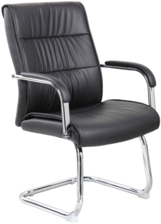 Dmora Stuhl Decimo, Wartezimmersitz mit Armlehnen für das Büro, Ergonomischer Wartesitz, 66x59h98 cm, Schwarz