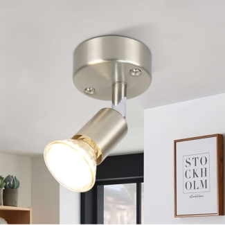 ZMH Verstellbarer LED Deckenstrahler GU10 1 flammig verstellbar Industrial Wohnzimmer Deckenspots
