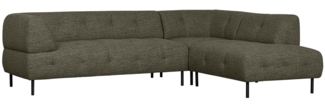 Ecksofa Lloyd aus grobmaschigen Stoff Rechts, Grün