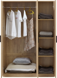 Kleiderschrank Eiselfing 176x120x52 cm 4 Fächer [en. casa]