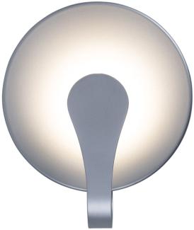 LED Wandleuchte, Aluminium grau, Höhe 18,4 cm