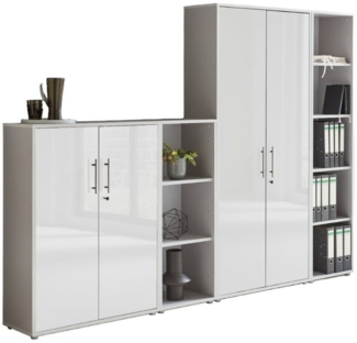 moebel-dich-auf Aktenschrank OFFICE EDITION (Set 4, abschließbar, Metallgriffen) Made in Germany