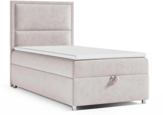 Best for Home Boxspringbett K11 SINGLE mit Bettkasten (Creme 80x200)