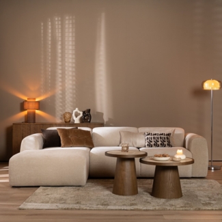 Bronx71 Ecksofa Maine Chenille beige links