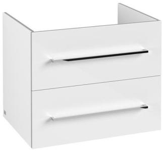 Villeroy & Boch Avento Waschtischunterschrank A89000, 2 Auszüge, Breite 630mm, Farbe: Crystal White - A89000B4