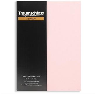 Traumschloss Spannbettlaken Comfort, Jersey, Puder (Rosé), 90-100x200, 100% Baumwolle