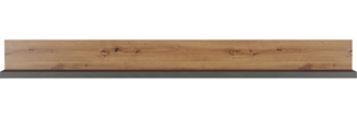 Wandboard Franka / Follow , Holzwerkstoff , Grau, Schwarz, Holzfarben , 180 x 20 x 22 cm