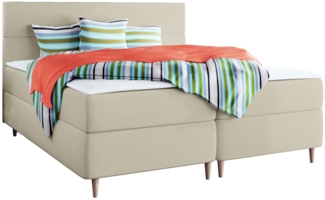 Boxspringbett Namiro, Natur, 180x200 cm