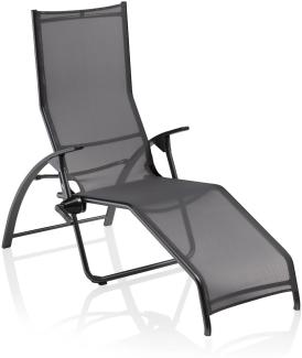 Kettler Bäderliege Tampa Aluminium anthrazit/Outdoorgewebe anthrazit ergonomische Sonnenliege kippba