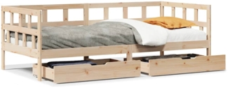 vidaXL Tagesbett mit Schubladen 90x190 cm Massivholz Kiefer 3302087