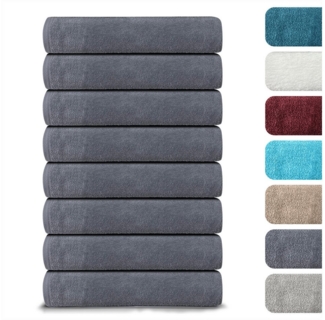 BARBONS Handtücher Set – 8-tlg Handtuch Set 50x100 cm für Badezimmer, Gäste & Alltag, (8-St), Walkfrottee, 100% Baumwolle, saugstark, weich