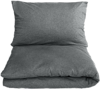 Bettwäsche 100% Baumwolle Jersey – Ganzjahresbettwäsche, einfarbiges Design & wendbar 135x200 cm