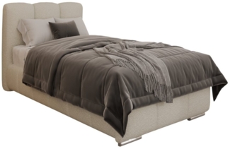 PANDA MÖBEL GmbH Polsterbett ZAIRA Elegantes Polsterbett für modernen Wohnstil (Polsterbett mit Kopfteil und wählbarem Matratzen Härtegrad), 90x200 cm 100x200 cm 120x200 cm