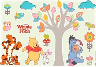 Komar Deco-Sticker Winnie Pooh Nature Lovers