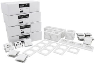 Schalter und Steckdosen Set McPower Flair ''Megaset'' 100-teilig, weiß