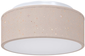 vidaXL Deckenleuchten mit Sternenhimmel Taupe Ø 30 cm Stoff E27 42001213