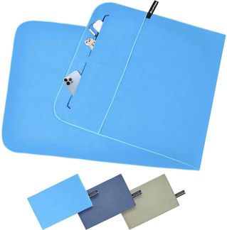 Microfaser Handtuch 130x50cm Schnelltrocknend Sporthandtuch Fitness Blau