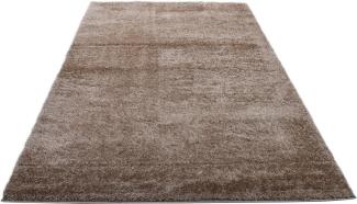 Home affaire Hochflor-Teppich Malin, rechteckig, Höhe: 43 mm, Shaggy in Uni-Farben, einfarbig, leicht glänzend, besonders weich