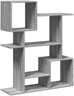 vidaXL Raumteiler-Bücherregal Grau Sonoma 92x29x112 cm Holzwerkstoff 858125