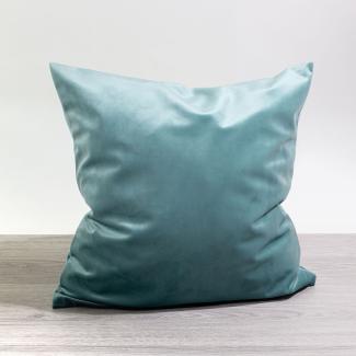 Kissen Deko von Lysel - eisblau Samtia 40x40 Polyester kissenbezug Dekokissen