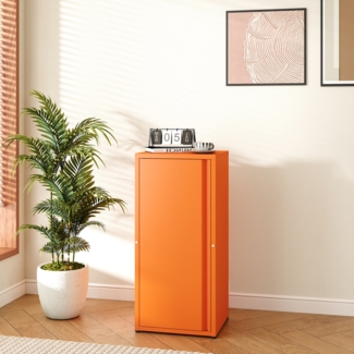 Metallschrank Burlöv Stahl Orange [en. casa]