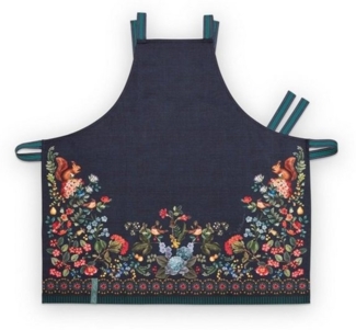 PiP Studio Kochschürze Winter Wonderland Overall Dark Blue Schürze, Apron Winter Wonderland Overall Dark Blue 85x88cm