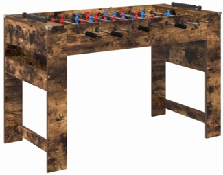 vidaXL Fußballtisch Geräucherte Eiche 125 x 60,5 x 80 cm 858888