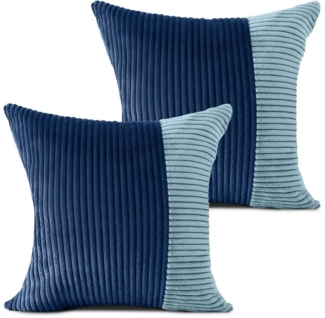 Amilian Kissenbezüge - 2er Set Kissenbezug - Zierkissenbezüge - Bezug für Dekokissen, (2 Stück), 40x40 cm Cord-Optik - Kissenhüllen, Bezüge, Sofabezüge