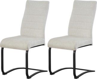 Stuhl (B/H/T): 43 x 98 x 59 cm in Creme