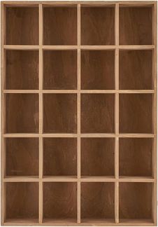 House Nordic Wandregal, Zirbenholz, natur, 44x10x63 cm