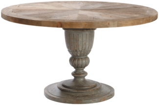 Signature 'MAGISTRALE' Beistelltisch L140 cm massive Kiefer alt - Beige