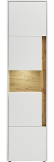 Vitrine Cintia / City , Holzwerkstoff , Weiß, Holzfarben , 50 x 197 x 40 cm
