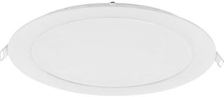 LED Einbauleuchte, Flach, weiß, Opal, D 22,5cm